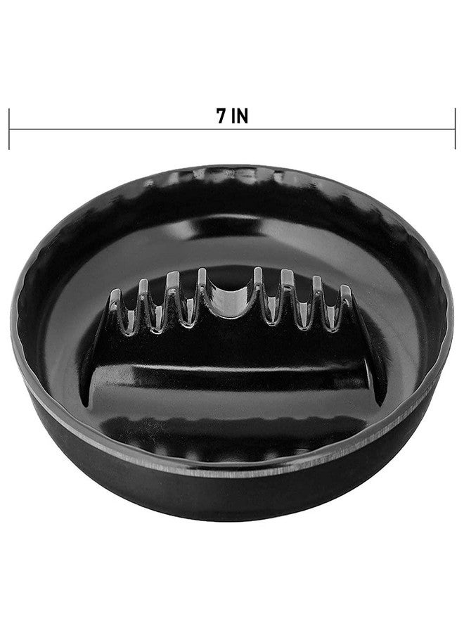 Tesorrio 2 PCS Black Plastic Ashtrays For Cigarettes And Cigars – Ashtrays Suitable For Home, Cafes, Restaurants, Hotels, Night Clubs, And Outdoor Use - Image 2